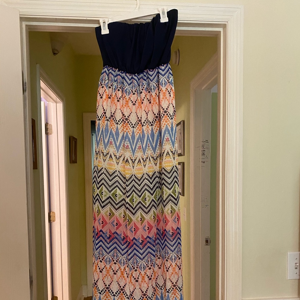 Strapless maxi dress